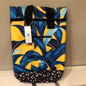 adidas roll top backpack multicolor